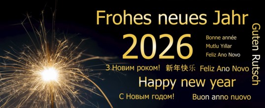 New Year's Eve greetings 2026 in different languages