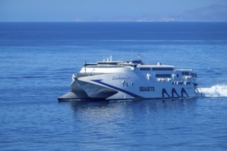 Mykonos, Cyclades, Greece - ferry Seajets, Eurochampion Jet, speedboat, high-speed ferry