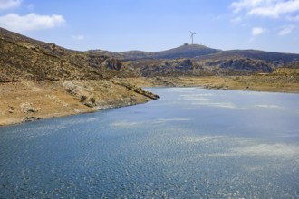 Mykonos, Cyclades, Greece - Dry Fokos Reservoir near Ano Mera. The Mykonos Municipal Water Supply