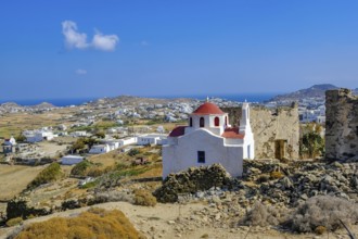Ano Mera, Mykonos, Cyclades, Greece - Small church from the 18th century on the site of the Gyzi