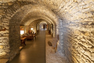 Interior El Monasterio de Boltaña, former monastery now hotel and spa, Boltana, Huesca province,