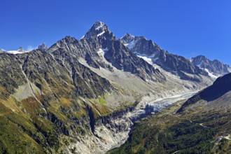 Aiguille du Chardonnet, foothills of the Argentière Glacier, Chamonix-Mont-Blanc, Haute-Savoie,