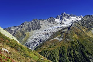 Glacier du Tour behind Aiguilles du Tour, Chamonix-Mont-Blanc, Haute-Savoie, France