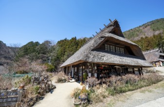 Iyashinosato open-air museum, old Japanese village with traditional houses, Fujikawaguchiko, Saiko,