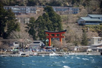 Second gate of Hakone Shrine in Motohakone on Lake Ashi, Hakone, Japan