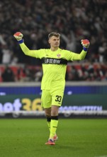 Goal cheers goalkeeper Alexander Nübel VfB Stuttgart (33) gesture gesture MHPArena, MHP Arena