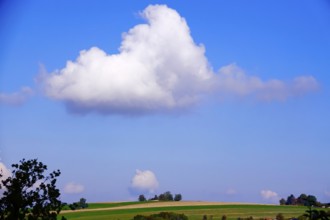 Landscape with cloudy sky, autumn, Germany