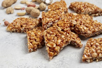 Kozinaki with peanuts, dessert, gozinaki, traditional Georgian cuisine, no people