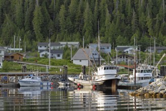 First Nation village of the Gitga'ata tribe, Tsimshian, Hartley Bay, British Columbia, Canada