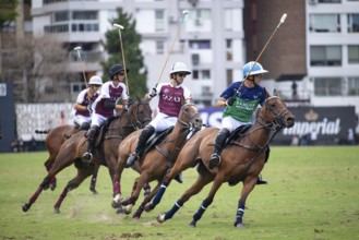 Dynamic scene at the 132nd Argentinean Open Polo Championship (Spanish Campeonato Argentino Abierto