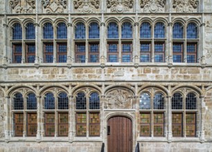 Façade of 16th century guildhall of the Free Boatmen, Gildehuis der Vrije Schippers at the Graslei