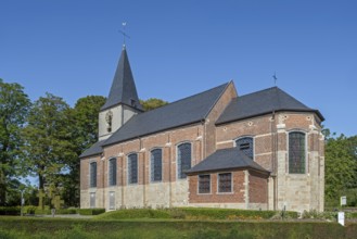 18th century Saint Giles church, Sint-Egidiuskerk in the village Groot-Bijgaarden near Dilbeek,