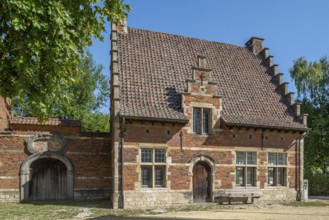 Old schoolmaster's house in the village Groot-Bijgaarden near Dilbeek, Flemish Brabant, Belgium