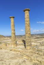 Yacimiento romano de los Bañales, Roman archaeological site of Los Banales, near Layana, Zaragoza