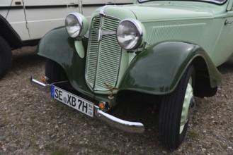Oldtimer Adler Trumpf Junior at a classic car meeting in Büsum, Schleswig-Holstein, Germany