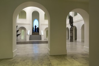 Atrium with light installation by James Turrell, A CHAPEL FOR LUKE and his scribe Lucius the Cyren,