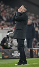 Coach coach Robin Van Persie Feyenoord Rotterdam on the sidelines gesture horrified Europa League,