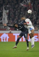 Header duel action Lorenz Assignon VfB Stuttgart (22) against Goncalo Borges Feyenoord Rotterdam