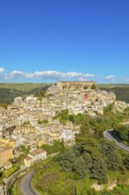 Elevated view of Ragusa Ibla, Ragusa Ibla, Ragusa province, Sicily, Italy