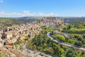 Elevated view of Ragusa Ibla, Ragusa Ibla, Ragusa province, Sicily, Italy