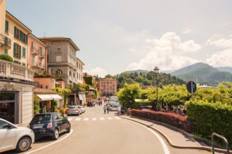 Bellagio, picturesque small town with views of the Alps, Lake Como, Italian Lago di Como, one of