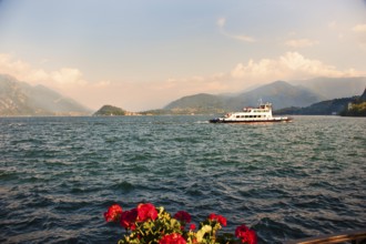Car ferry on Lake Como, Como province, Lombardy, Italy