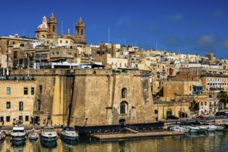 View from Vittoriosa of Senglea, L-Lisla, Three Cities, Cottonera, oldest settlements in Malta,