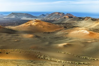 Timanfaya National Park Fire Mountains, Montanas del Fuego, Lanzarote, Canary Islands, Spain,