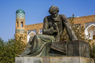 Statue of Al Horezmi, inventor of algebra, Khiva, Uzbekistan