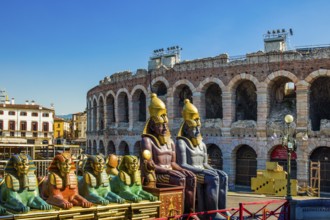 Aida decorations, Verona Roman Arena, 1st century, Veneto, Italy