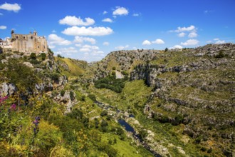 Monastero di Sant Agostino with Gravina Canyon, Matera, Puglia