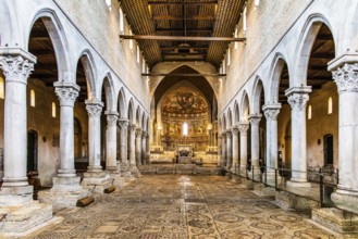 Basilica of Aquileia from the 11th century, largest floor mosaic of the Western Roman Empire,