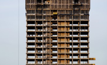 The Berlinian skyscraper construction site, at Alexanderplatz, Berlin, 05.11.2025, Berlin, Berlin,
