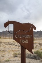 West Wendover, Nevada - A sign marks the route of the California Trail, used by emigrants in the