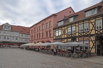 Market square, Quedlinburg, Saxony-Anhalt, Germany, World Heritage Site, UNESCO