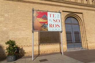 Poster for Tesoros de Oriente exhibition at La Lonja de Zaragoza, Zaragoza, Aragon, Spain