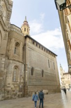 Mudejar architecture of Savior of Zaragoza, cathedral church building, also known as La Seo,