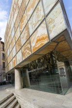 Modern architecture of Museo del Foro de Caesaraugusta, Roman forum museum building, Zaragoza,