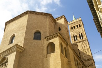 Mudejar architecture of Savior of Zaragoza, cathedral church building, also known as La Seo,