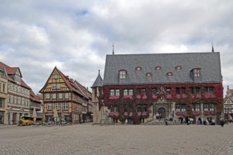 Market Square, Quedlinburg, Saxony-Anhalt, Germany, World Heritage Site, UNESCO, City Hall