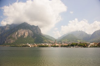 Lecco on Lake Como, Italian Lago di Como, one of the Upper Italian lakes, Lombardy region, Italy