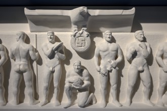 Sportsman relief in the exhibition Determination Herrenmensch in the former NS Ordensburg