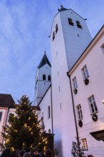 Bell towers, Innenhof am Domberg, Freising Cathedral St. Maria and St. Korbinian, Christmas market,