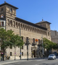 Historic palace building, Palacio de los Condes de Morata o de Luna, Zaragoza, Aragon, Spain,