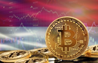 Investors in cryptocurrency and Blockchain Technology in Indonesia, Concept. Bitcoin with