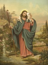 Biblical scene, Bible, The Good Shepherd, refers to Jesus Christ in the Christian tradition and is