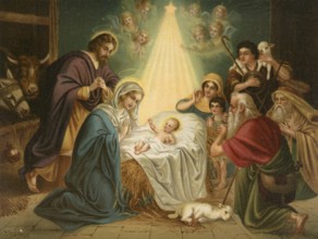 Biblical scene, Bible, The Birth of Christ, biblical story of the birth of Jesus, which is