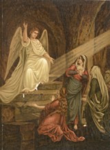 Biblical scene, Bible, The holy woman at the grave, the biblical witnesses of the Resurrection of