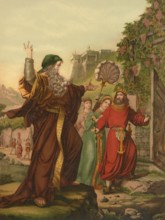 Biblical scene, Bible, Elijah's sermon to Ahab and Jezebel, Elijah or Elijah is a biblical prophet