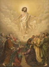 Biblical scene, Bible, The Ascension, Assumption of Mary, the Mother of Jesus, with body and soul,